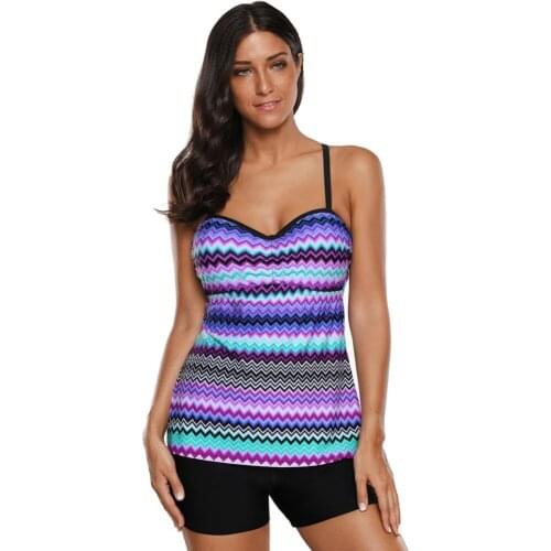 Hot Womens Two Piece Swimsuit Tankini Bathing Suits Beachwear Sport Swimsuit Surfing Diving Swimwear Bikini Set S~XXXL