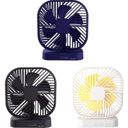 Magnetic Mini Fan USB or 4x AA Battery Powered Desk Fan with 3 Speed Timing Function Personal Fans for Camping Office