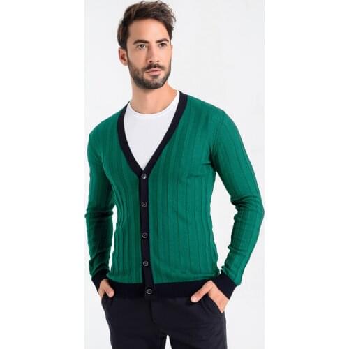 Heyss Button Male Knitwear Cardigan