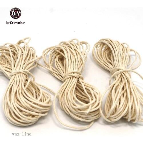 Lets Make DIY Rope 15 Strands Waxed Twisted Waxed Cotton Cord String Thread Line 1mm X 5Meters Baby Teether Diy Accessories