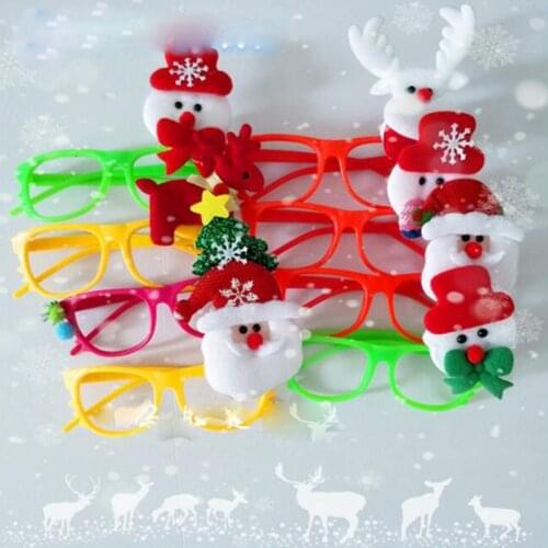 Novelty cartoon LED Glasses Light Up Shades Flashing Luminous Rave Night Christmas Activities Wedding Birthday Party Decoration