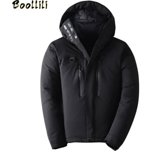 2020 Winter New Mens White Duck Down Jacket Fashion Casual Thicken Hooded Warm Jackets and Coats Male Brand Clothes