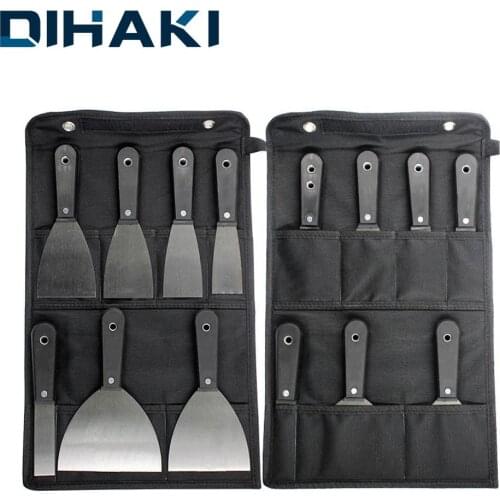 7pcs Putty Knife Scraper Blade 1"1.5" 2" 2.5" 3" 4" 5"Wall Shovel Plastering Knife Carbon Steel Plastic Handle Construction Tool