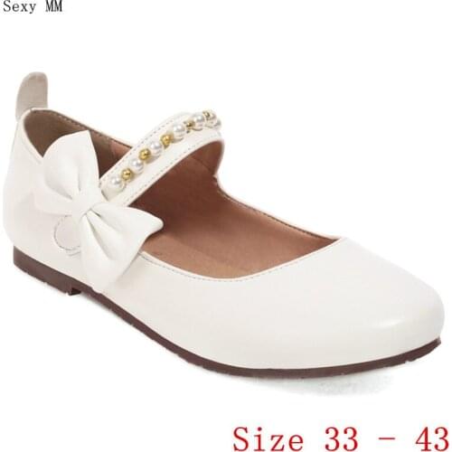 Shoes Woman Slip On Shoes Loafers Girl Ballet Flats Women Flat Shoes Soft Comfortable Small Plus Size 33 - 43