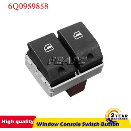 Front Electric Power Window Console Switch Button For VW Seat Ibiza Cordoba POLO 9N 2001- 2009 6Q0959858 6Q0959858A