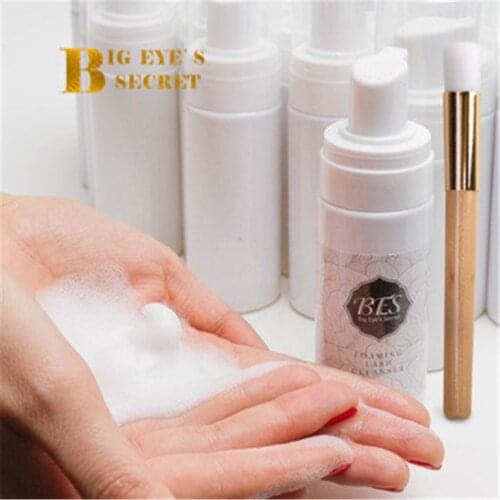 Sticker Logo 50ml Foam Lash Cleanser Shampoo For Eyelashes Extensions Wholesale Factory Clean Eyes No Irritation Foam Cleanser