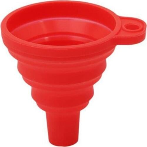Collapsible Silicone Funnel Foldable Engine Oil Fuel Petrol Diesel Washer Fluid Change Fill Car Gasoline Transfer Auto Universal