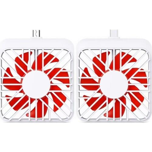 Smart Phone Fan Summer Accessories Mini Cell Phone Fan Colorful and Powerful 2-in-1 for iPhone Android SmartphoneTablet