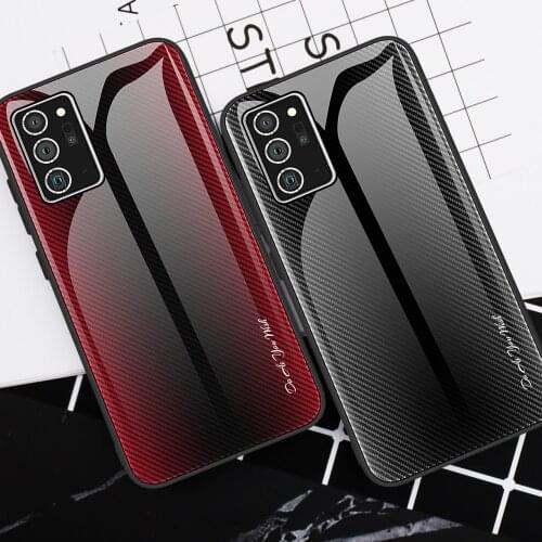 Texture Gradient Case For Samsung Galaxy S20 FE 5G S21 Plus 5G Tempered Glass Cover For Samsung S21 S20 Ultra Note 20 Ultra Case