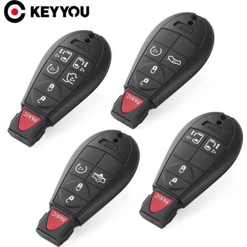 KEYYOU Car Key Case For Chrysler 4 Button Remote Key Shell Case Chrysler 300c Key With Key Blade