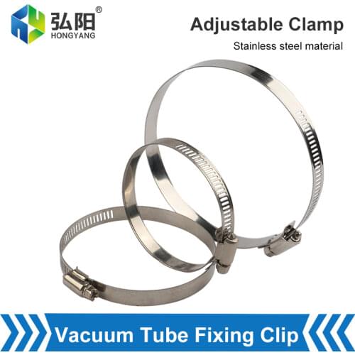 Stainless Steel Drive Hose Clamp Adjustable Three-Gear Worm Fastener Fixed Clamp Spring Clamp , CNC Milling Machine Vacuum Tube