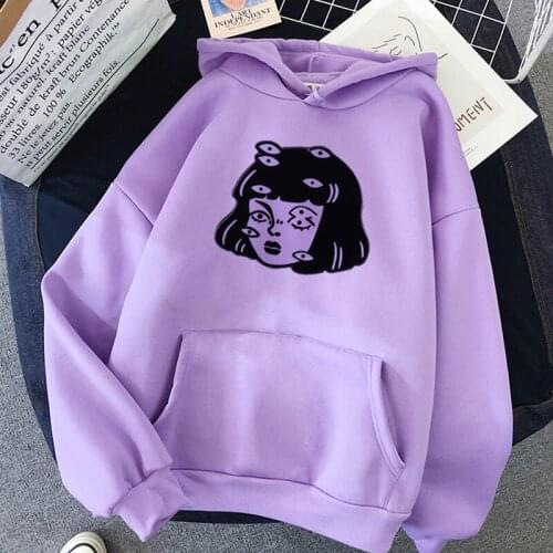 Women Hoody tops clothing Sleeve Female clothes Print Hoodie Sweatshirt thrasher vintage Harajuku Winter para Hoodies black size