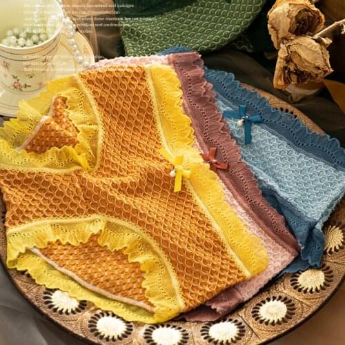 Women Sexy lace Thongs bamboo fiber G-string Underwear Bow Panties Lift arm Briefs For Ladies T-back Girl lingerie high quality