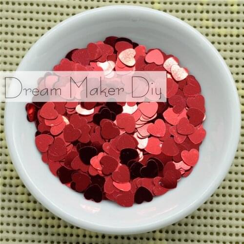 1000pcs/lot (25gram) 6mm Flat Heart Loose Sequins for Crafts Scrapbook and Diy Confetti Accessories