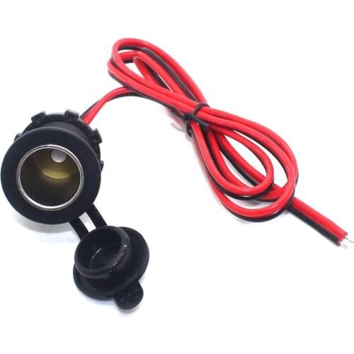 12/24V DC Female Car Cigar Cigarette Lighter Socket Plug Connector Adapter Car Charger Car Accessory Power Cigar Lighter Socket