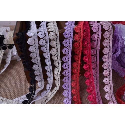 145yards various colors embroider scalloped Lace Fabric Trim DIY sewing cloth/doll Fabric width 15mm