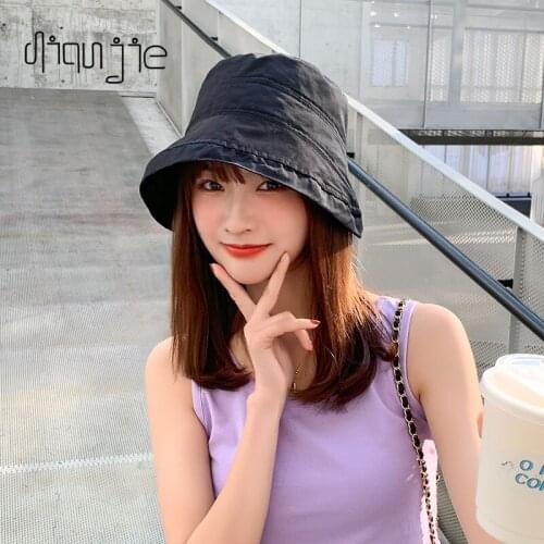 2021 Solid spring Womens bucket hat Unisex Bob Caps Hip Hop Gorros Mens panama Summer Hat Beach Sun Fishing boonie Soft cap