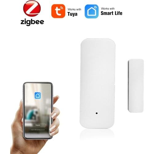 ZigBee Tuya Door Sensor Tuya APP Control Door Window Opening Security Alarm Sensor Magnetic Switch Wireless Detector