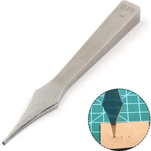 DIY Steel Oblique Cutter Leather Row Lacing Stitching Chisel Tool Leather Punching Hole DIY Handmade Carftwork Supplies