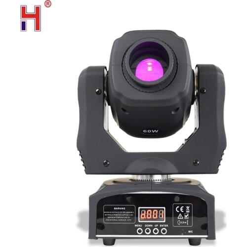 DJ Lights 60W Mini Led Moving Head Spot Light Beam Gobo Stage Lighting For Party Disco