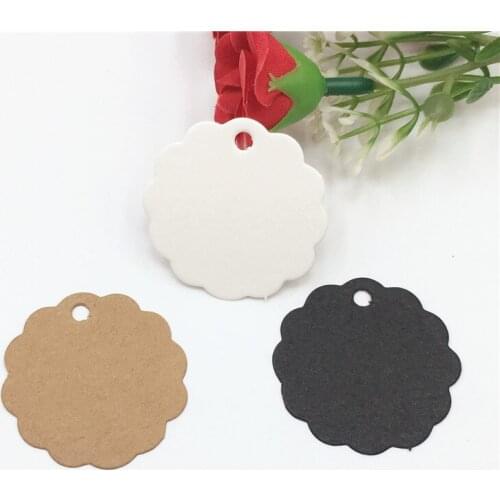 Hang Tags Packaging Labels Tricolors Craft Paper 3.5cm Diameter Blank For Clothing Price Tags Hang Label Wholesale 500Pcs/Lot
