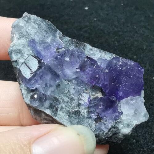 39.6gTanzanian blue fluorite and crystal symbiotic mineral stone decoration and restoration of energy geology teaching specimen