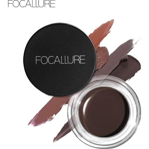FOCALLURE 5 Color Waterproof Eyebrow Pomade Gel Eyebrow Tint Makeup Enhancer Cosmetic Eye Makeup Eye Brow Cream with Brush