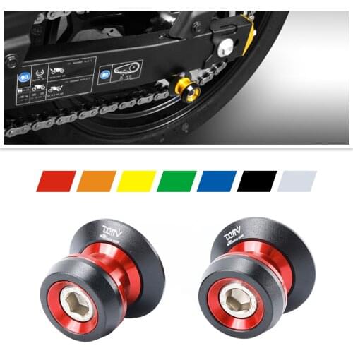 Motorcycle Swingarm Spools for 6mm Ducati Monster 821 Multistrada 950 Supersport 939 Panigale 899 959