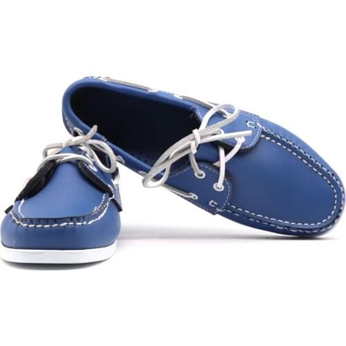 Zapatos náuticos clásicos para hombre y mujer, mocasines de ante genuino, informales, hechos a mano, de alta calidad