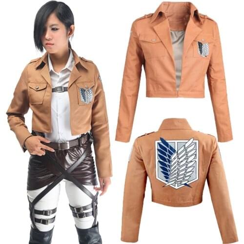 Attack on Titan Jacket Anime Shingeki Kyojin jacket Legion Cosplay Halloween Costume Jacket Adult Coat Levi Eren XXS-XXXL Hot