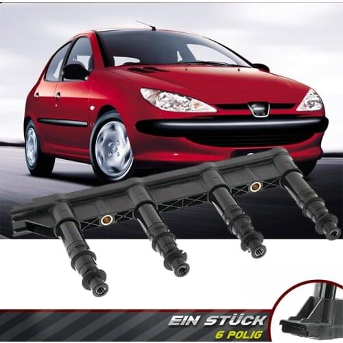 Lgnition coil 5970.85 9651710680 62936430 For Citroen C2 C3 C4 Peugeot 1007 206 207 307 1.4 16V