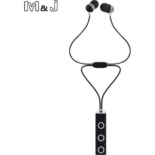 M&J Metal In Ear Wireless Bluetooth Earphones V4.1 HIFI Stereo Sport Running Headset Bass Handsfree With MicFor Iphone MP3