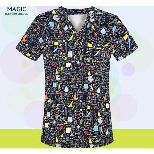 V-neck Scrub Uniform Dental Clothes Multiple Pockets Scrubs Set Work Uniform Hospital Classic Form Doctor Woman Man Nursing Wear