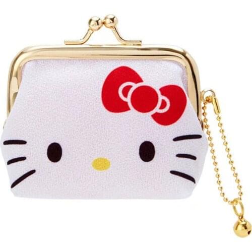 Hello kitty Cute Cartoon Coin Purse Canvas Lock girl kid Coin Purse children lady Coin Purse Earphone Coin Bag 8.5*2.5*6.5cm