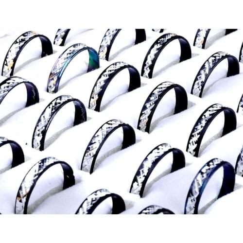 100pcs Lots Black Silver Color Punk Aluminum Rings For Men Wholesale Women Band Ring Jewelry High Quality Cheap Free SHip