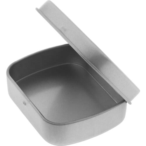 Small Hinged Metal Tin Lip Balm Beard Wax Cream Sweets Cosmetics Pills 6x4.6x1.5