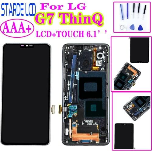 Original 6.1'' LCD For LG G7 thinQ G710 LCD Display Touch Screen Assembly Digitizer with Frame G710EM G710PM G710VMP G710TM LCD