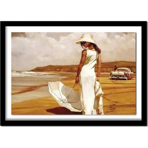 Full diamond embroidery beauty girl diy square diamond handmade painting rhinestone picture cross stitch diy rhinestone painting