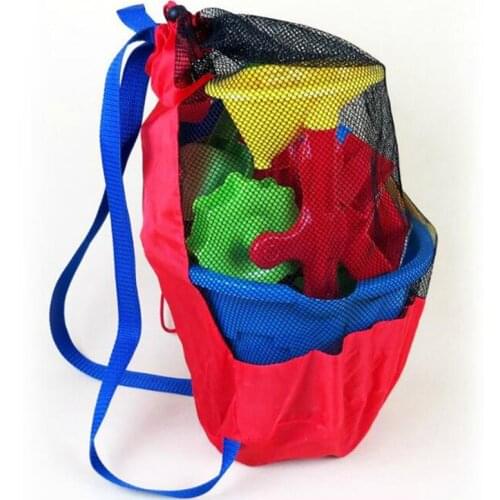 Portable Baby Sea Storage Mesh Bags For Children Kids Beach Sand Toys Net Bag Water Fun Sports Bathroom Clothes Towels Backpacks