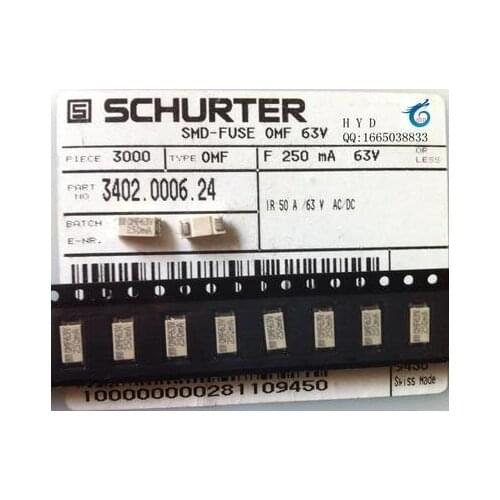 Surface Mount Fuses 3402.0006.24 OMF 63V 250MA SMD