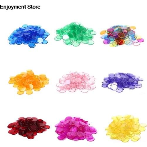 Creative 100pcs Count Plastic Poker Chips Casino Carnival Bingo Markers Token Fun Family Club Board Games Toy Gift 8 Colours