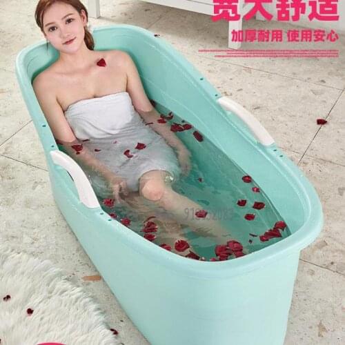 Thickened Bath Tub Large Adult Household Bath Tub Bath Tub Full Body Bath Tub Plastic Bath Tub