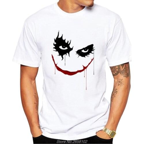 Horrible Joker Design T Shirt Men Simple Drawing Tee Shirt Short Sleeve Novelty Tops Tshirt Harajuku Streetwear