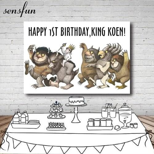 7x5FT Vinyl Wild One Photography Backdrop Custom Text Children Happy 1st Birthday Party Backgrounds For Photo Studio