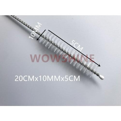 WOWSHINE NEW Promotion 100pcs/lot Thickened Stainless steel straw brush length 20cm Diameter 10mm Fit for 10mm/8mm dia straws