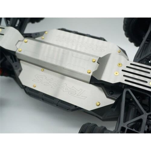 ​Anti-collision Base Protection Plate 5pcs/set Durable Stainless Steel Chassis Armor for 1/10 TRAXXAS MAXX RC Car Part