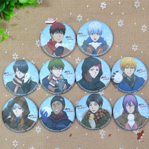 58MM Anime Badge kuroko no basket Akashi SeijuroRyota Seijuro Taiga Kagami BADGE Pins BROOCH Christmas XMAS Badge Nice Gift