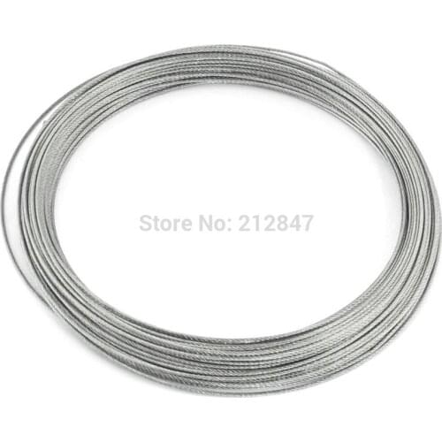 1mm Dia 7x7 25M Long Flexible Stainless Steel Wire Cable for Grind