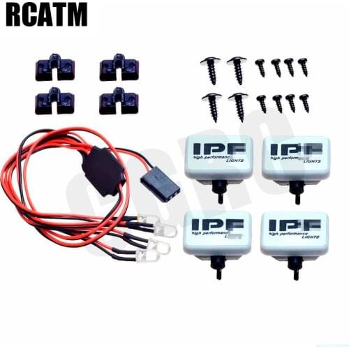 4pcs Led Spotlight Roof Light Lampshade For 1/10 RC Crawler Car TRX4 Defender TRX6 G63 D90 Axial Scx10 90046 AX103007