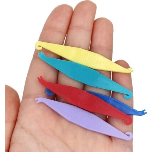 50pcs Disposable Dental Ligature Tie Placer Rubber Elastic Ring Placer Holder for Braces Bands Dental Tooth Care Tools